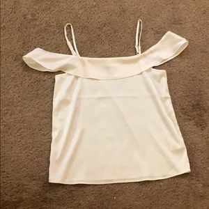 White creamy satin top